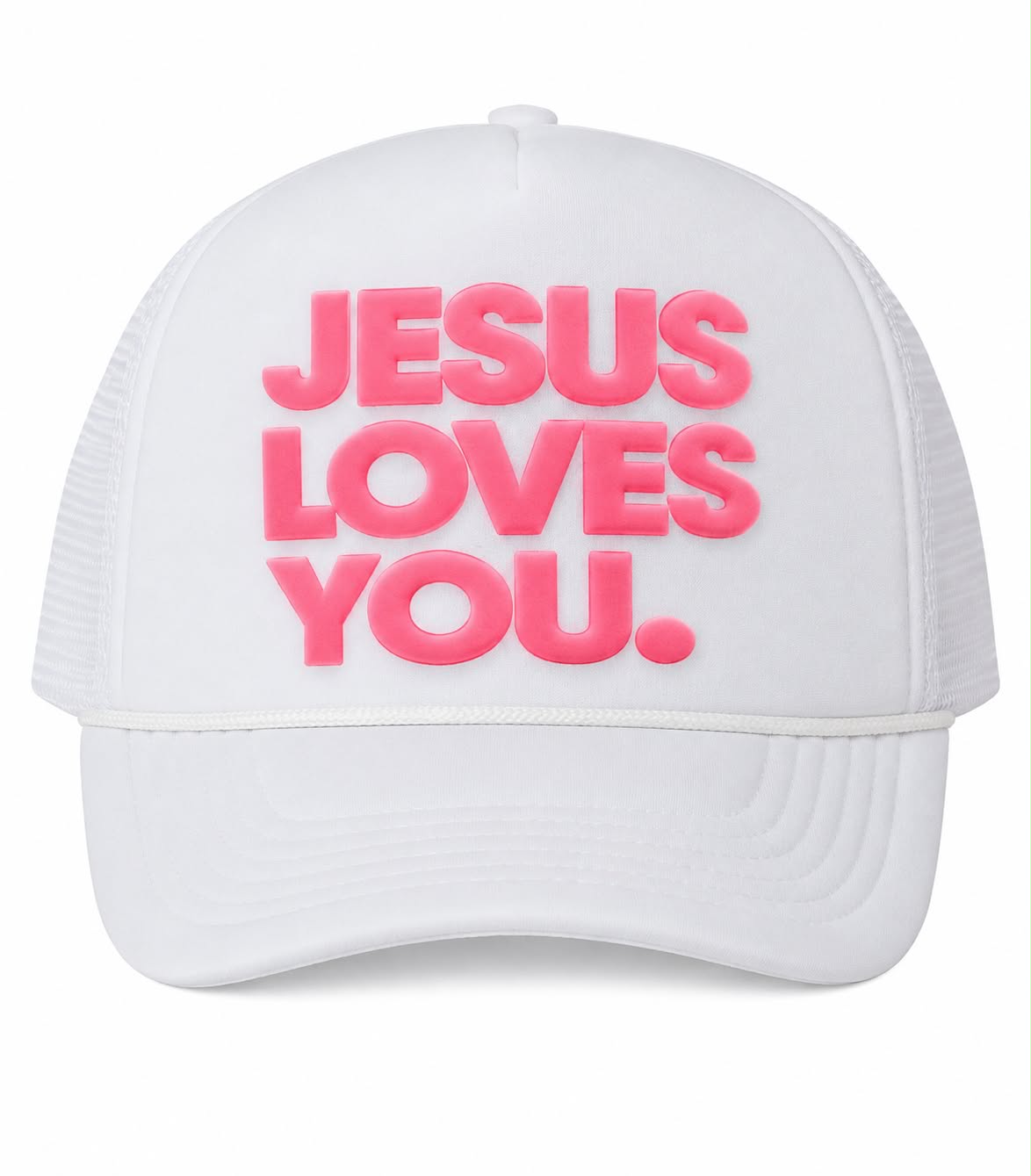 JESUS LOVES YOU PUFF HAT (IN:929)