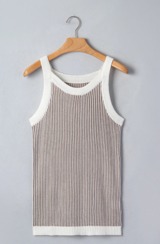 KHAKI RIBBED TOP (IN:920)