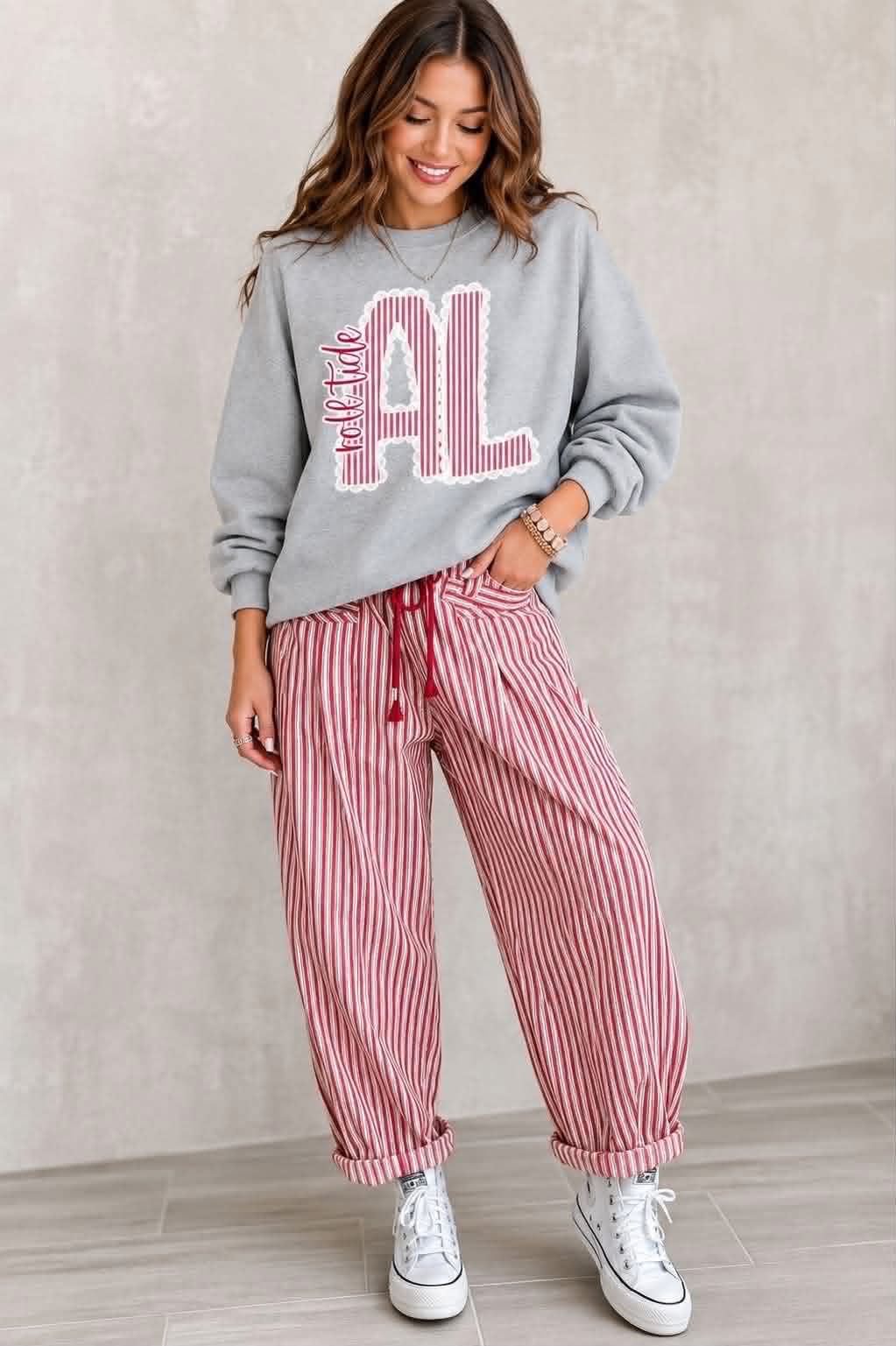 RED STRIPED PANTS (IN:1183)