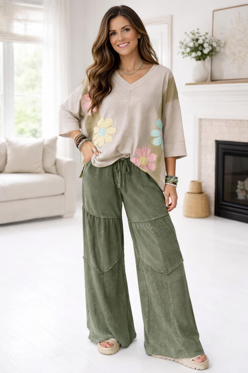 FLOWER OVERSIZED TOP