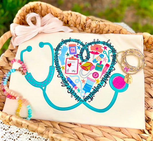 Stethoscope Heart Tee (IN:1006)
