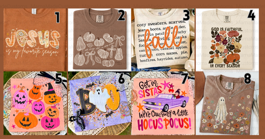 8 Style Shirt Sale! (IN:1163)