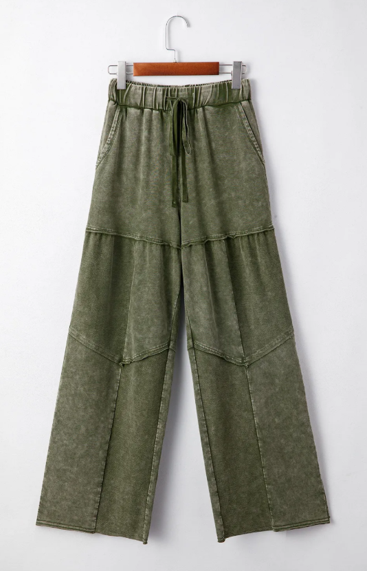 GREEN MINERAL WASH PANT