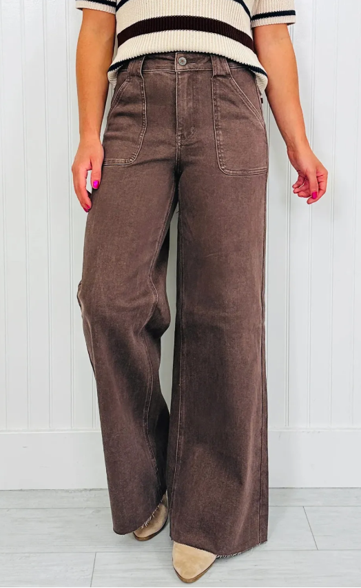 BROWN DENIM PANTS (IN:858)