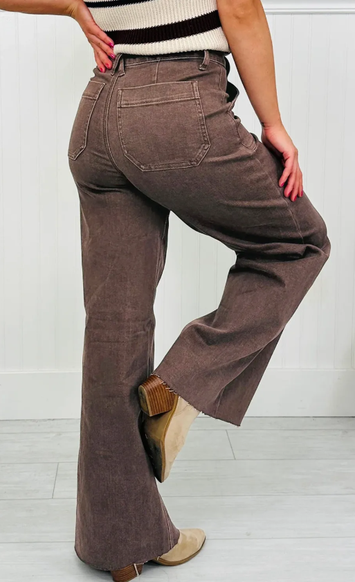 BROWN DENIM PANTS (IN:858)
