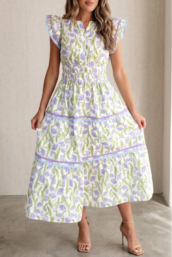 PURPLE TULIP DRESS (IN:912)