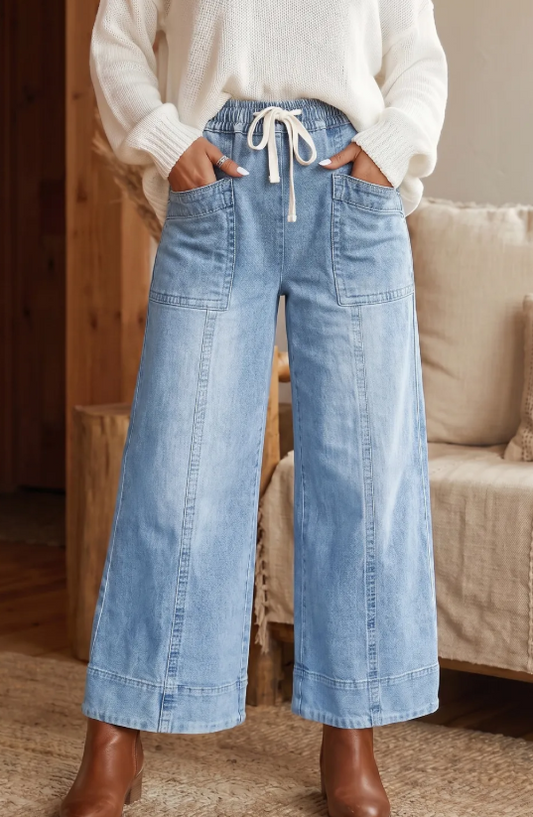 Drawstring Ankle Length Jeans (IN:1113)