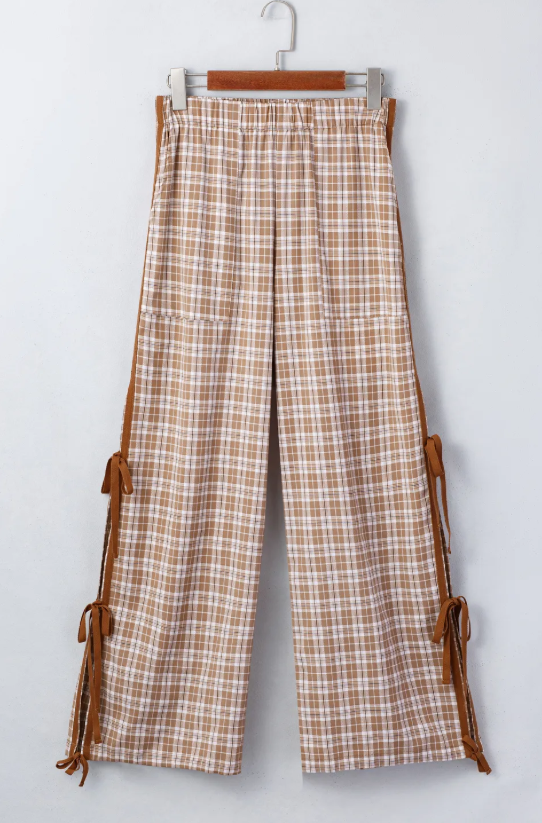 Plaid Bow Detail Pants (IN:1131)