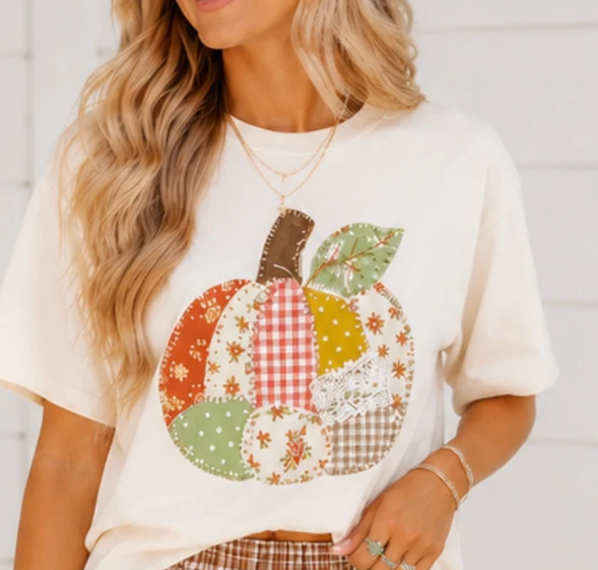 Patchwork Pumpkin Tee (IN:1130)