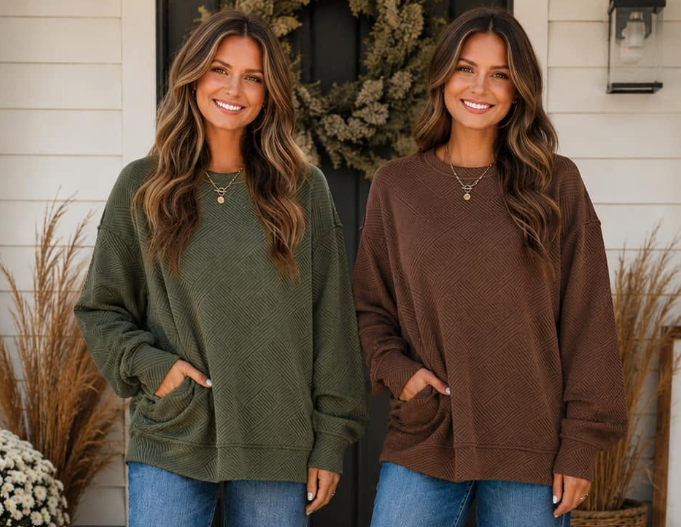 Textured Pullover (IN:1138)