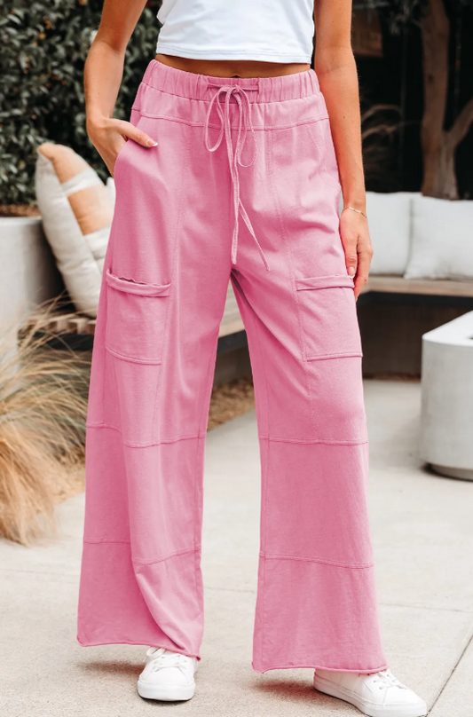 Pink Mineral Wash Pants (IN:1147)