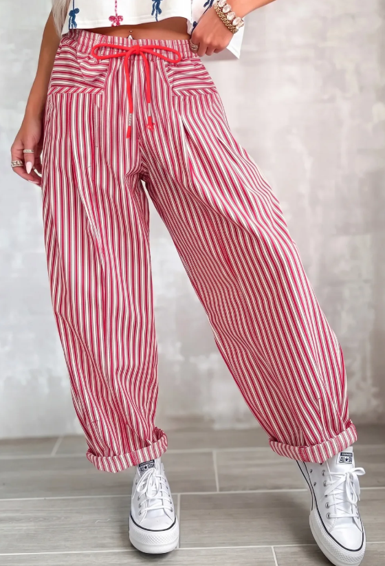 RED STRIPED PANTS (IN:1183)