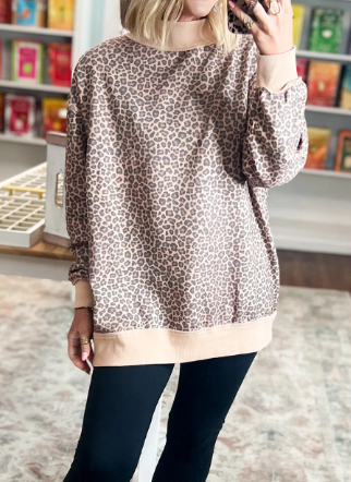 Leopard Mock Neck (IN:1187)