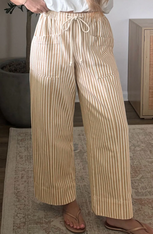 Apricot Striped Pants (IN:1186)