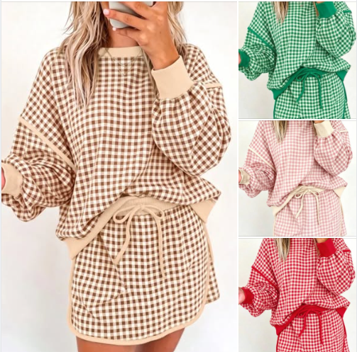 Gingham Skort Set (IN:1205)