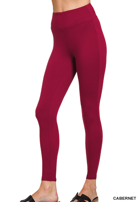 Burgundy Zenana Leggings (IN:1217)