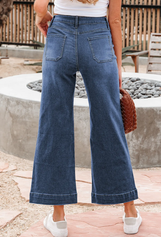 High Rise Wide Leg Denim